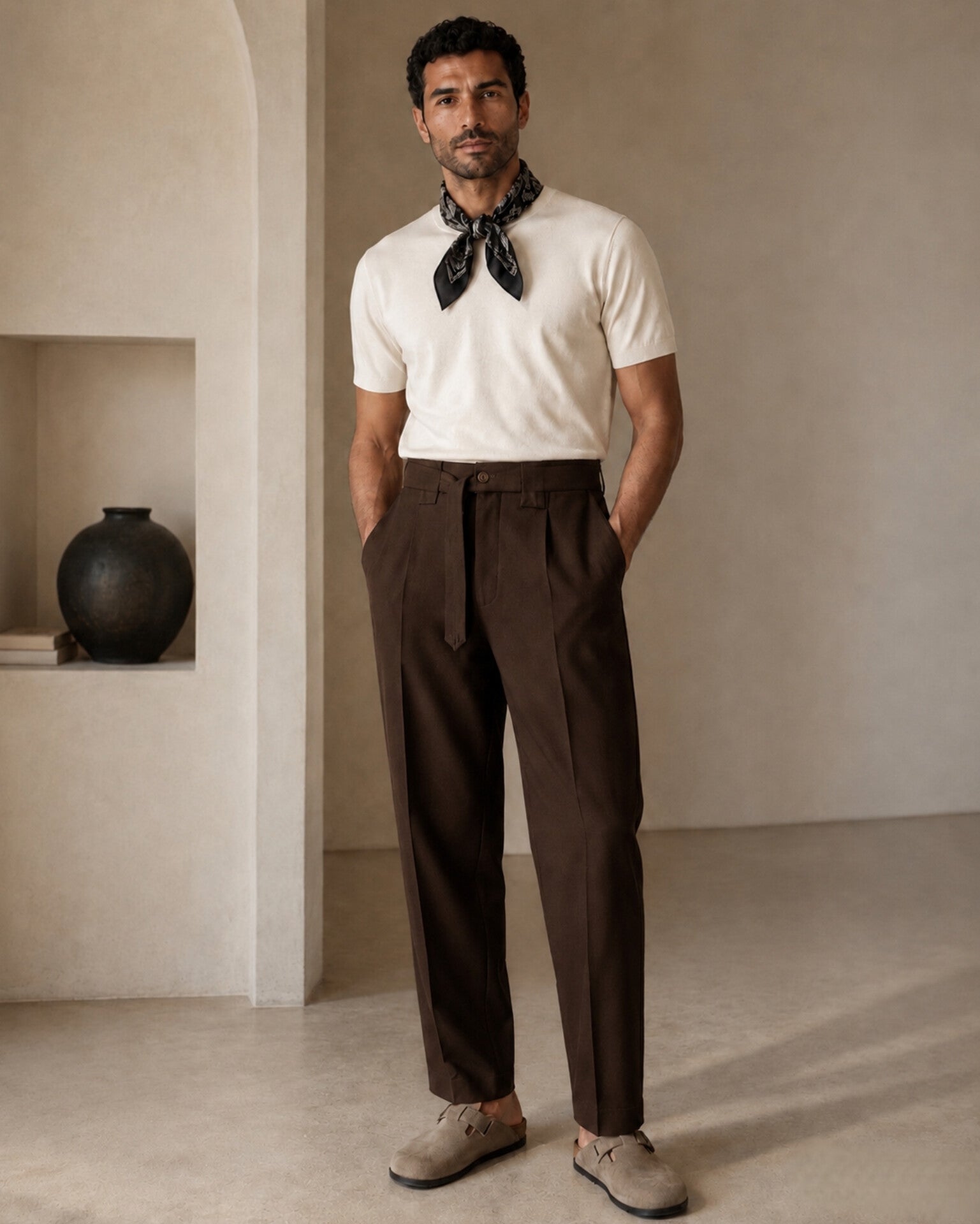 High Waisted Belt Pant