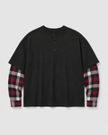 Double Sleeve Henley Shirt