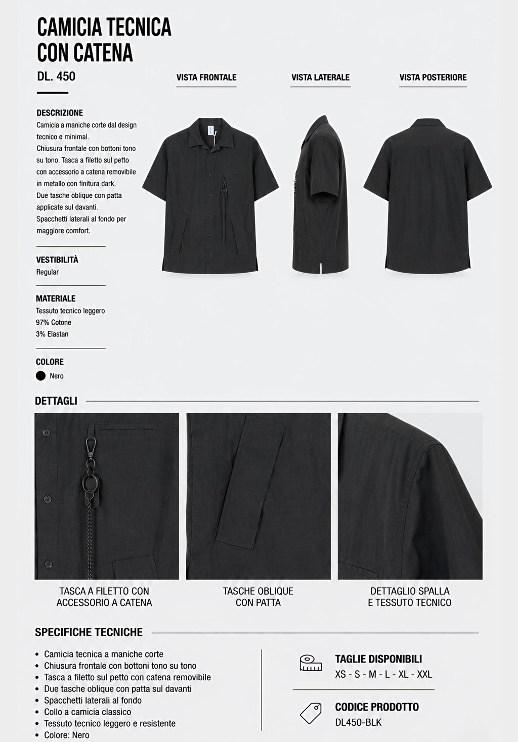 Crinkle Reps Chain Shirt