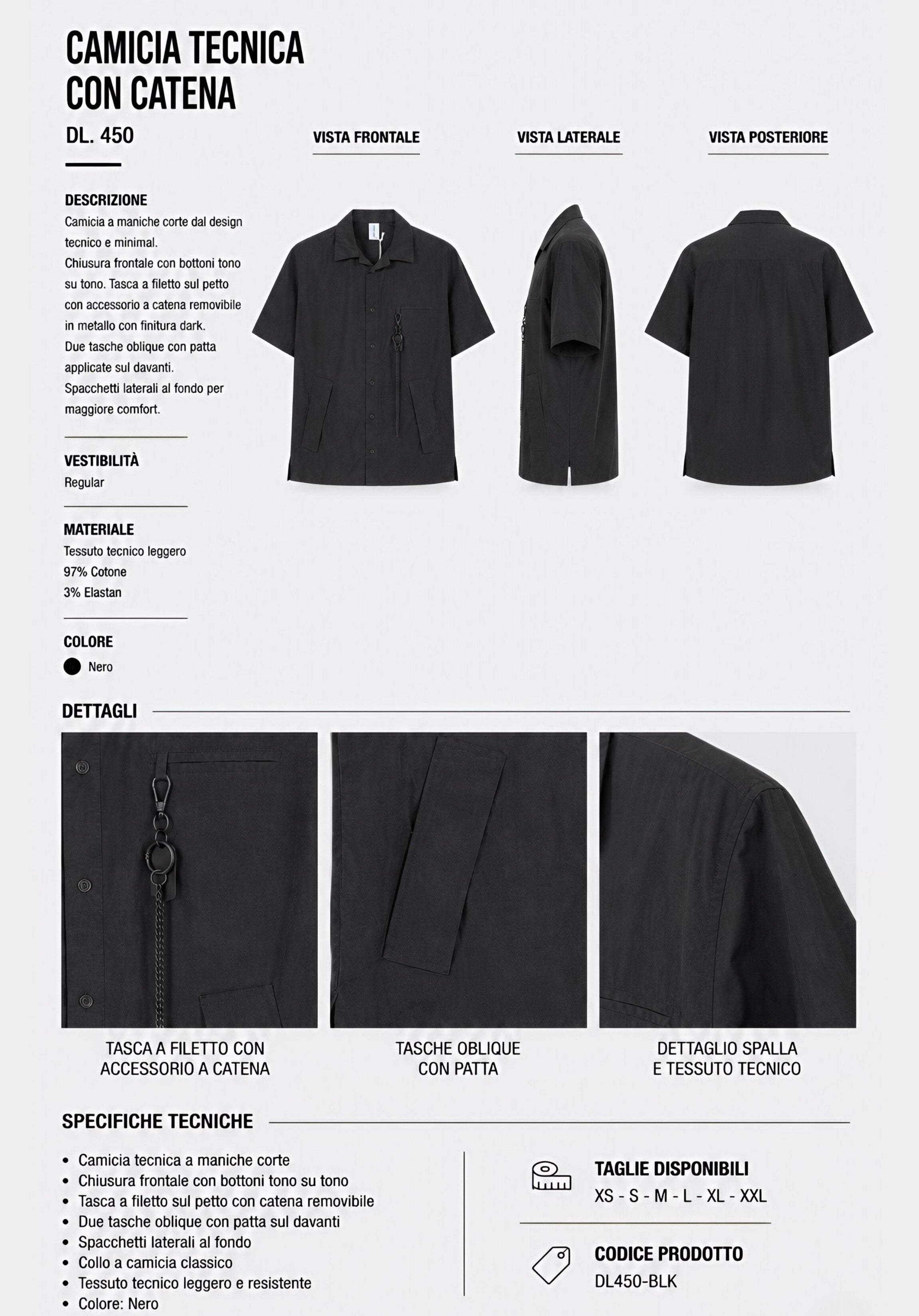 Crinkle Reps Chain Shirt