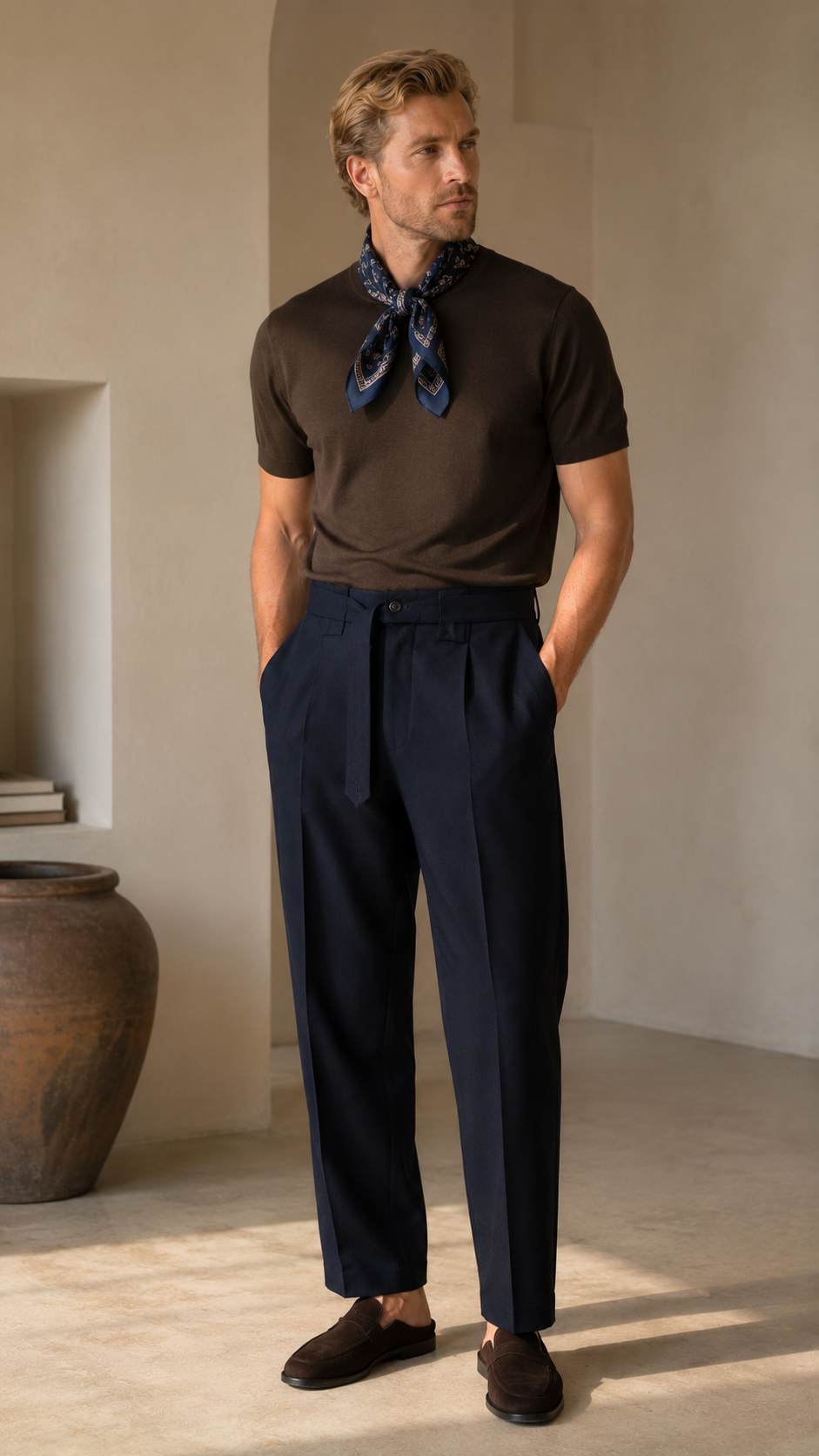 High Waisted Belt Pant