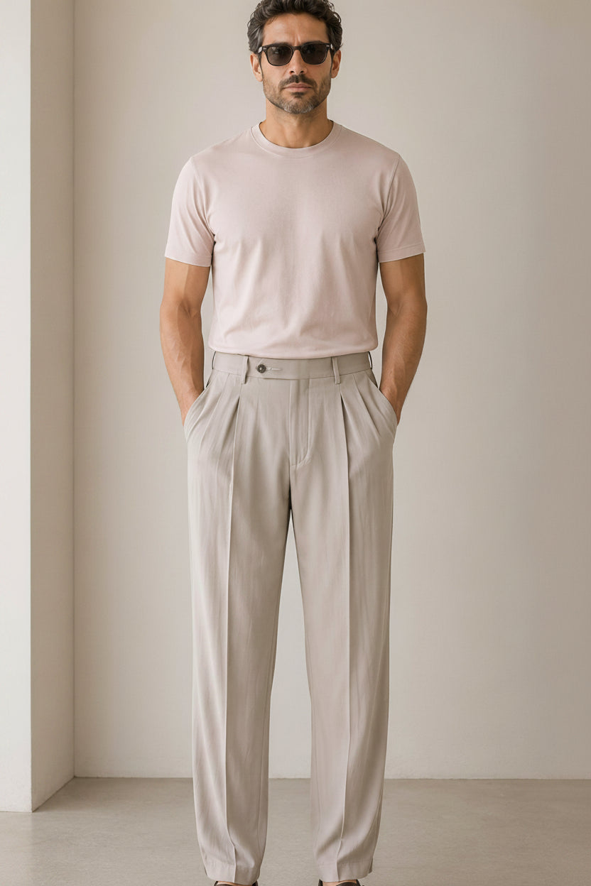 Crinkled Viscose Trousers