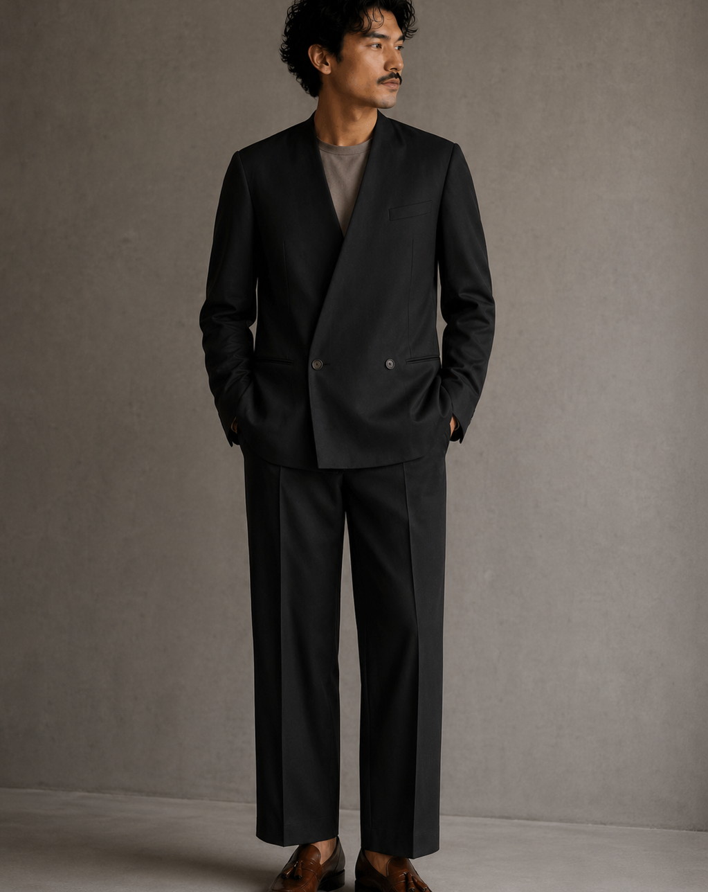 Japanese asymmetrical blazer