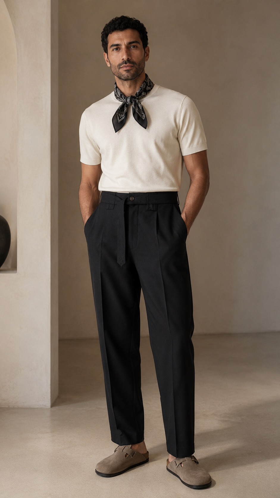 High Waisted Belt Pant