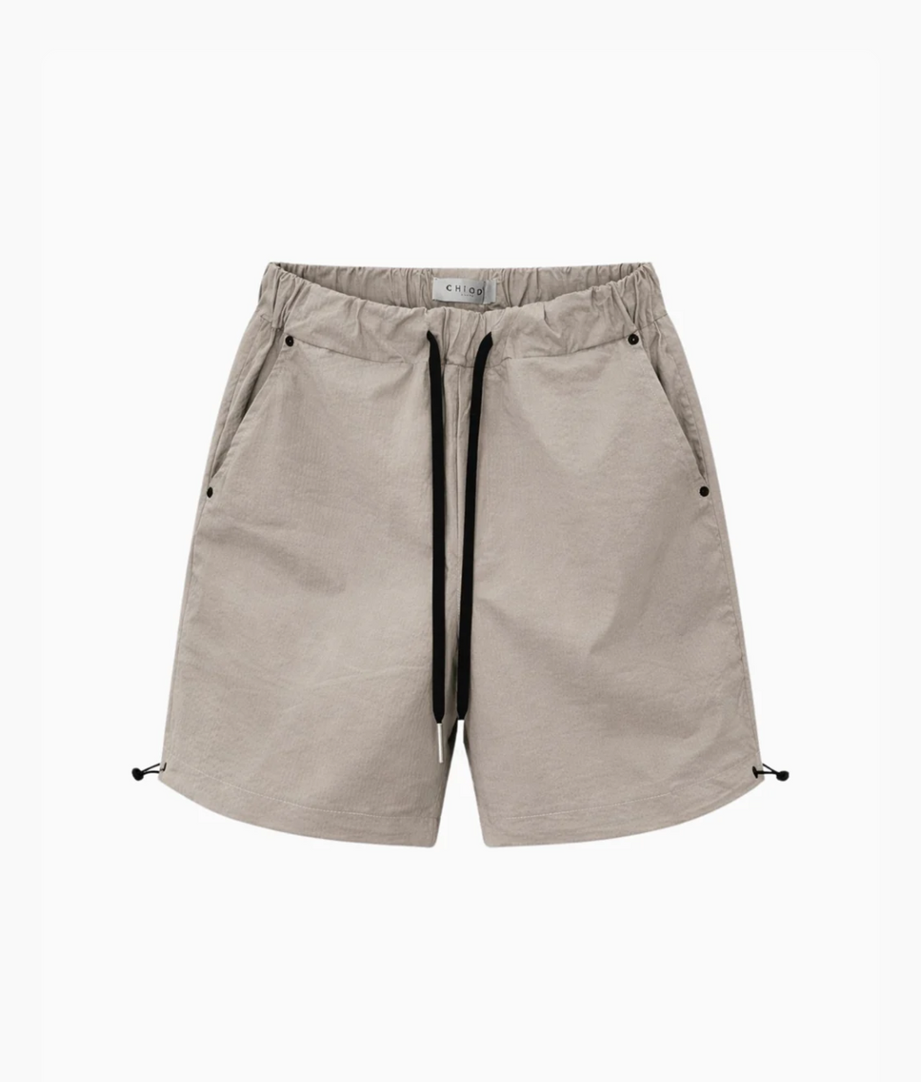 Embossed Cotton Shorts