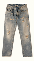Sand Wash Ripped Baggy Jeans