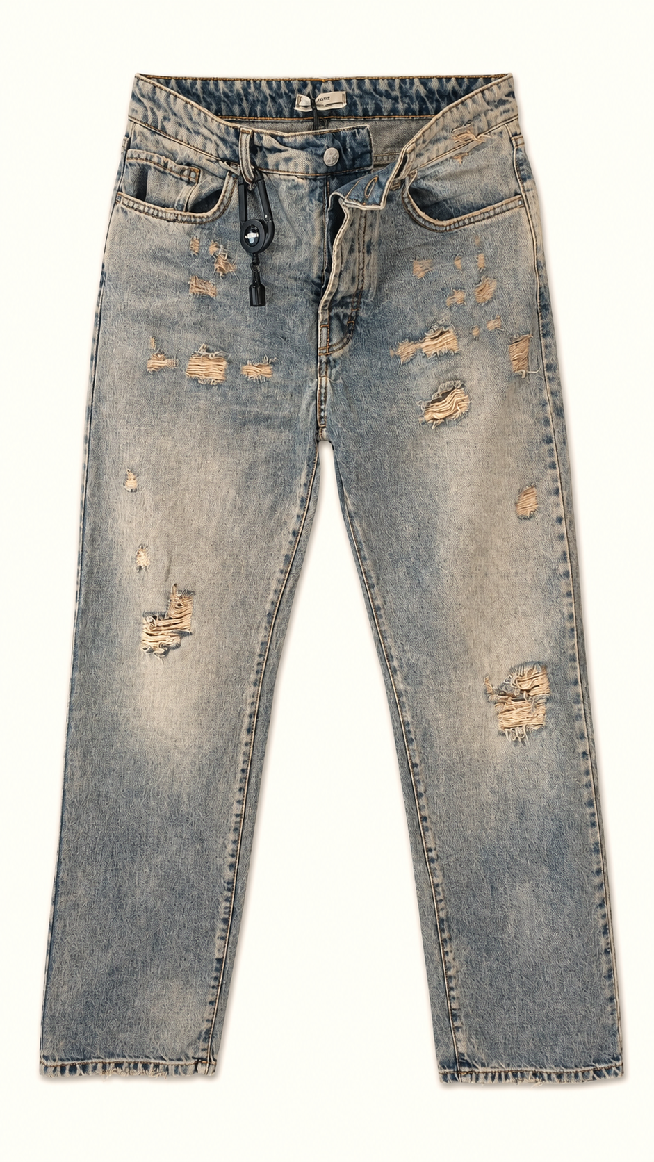 Sand Wash Ripped Baggy Jeans