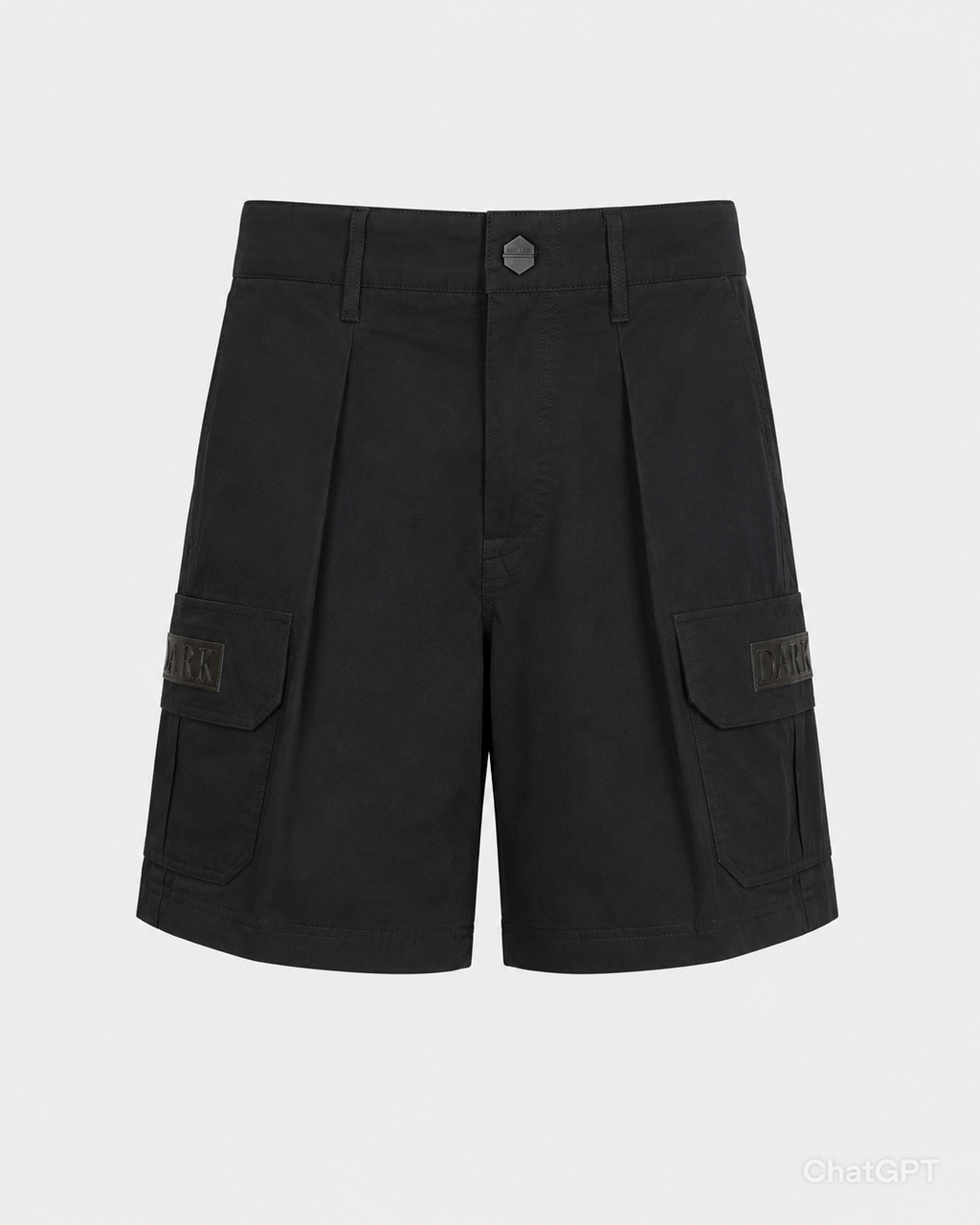 Cotton Satin Cargo Shorts