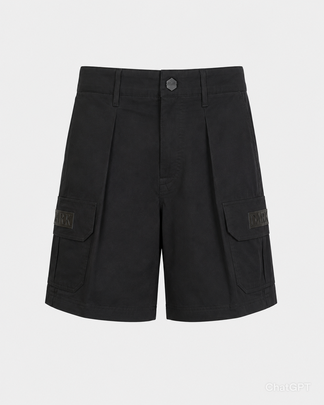 Cotton Satin Cargo Shorts