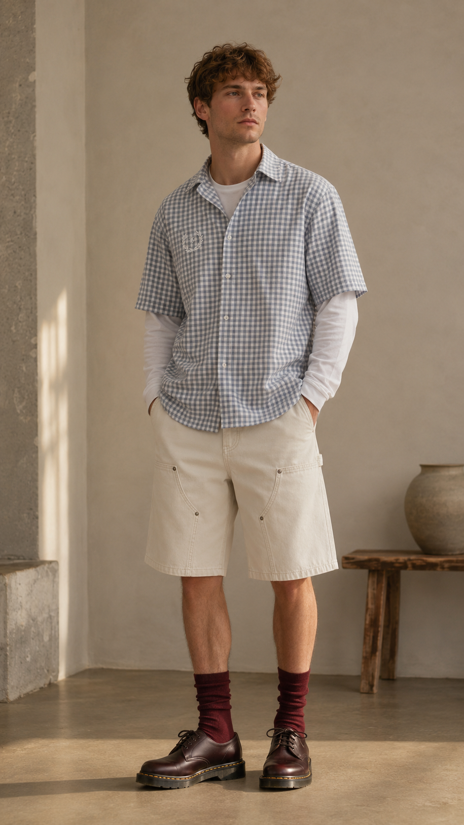 Double Sleeve Check Shirt