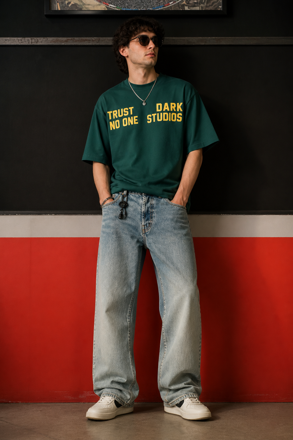 Degraded Baggy Jeans
