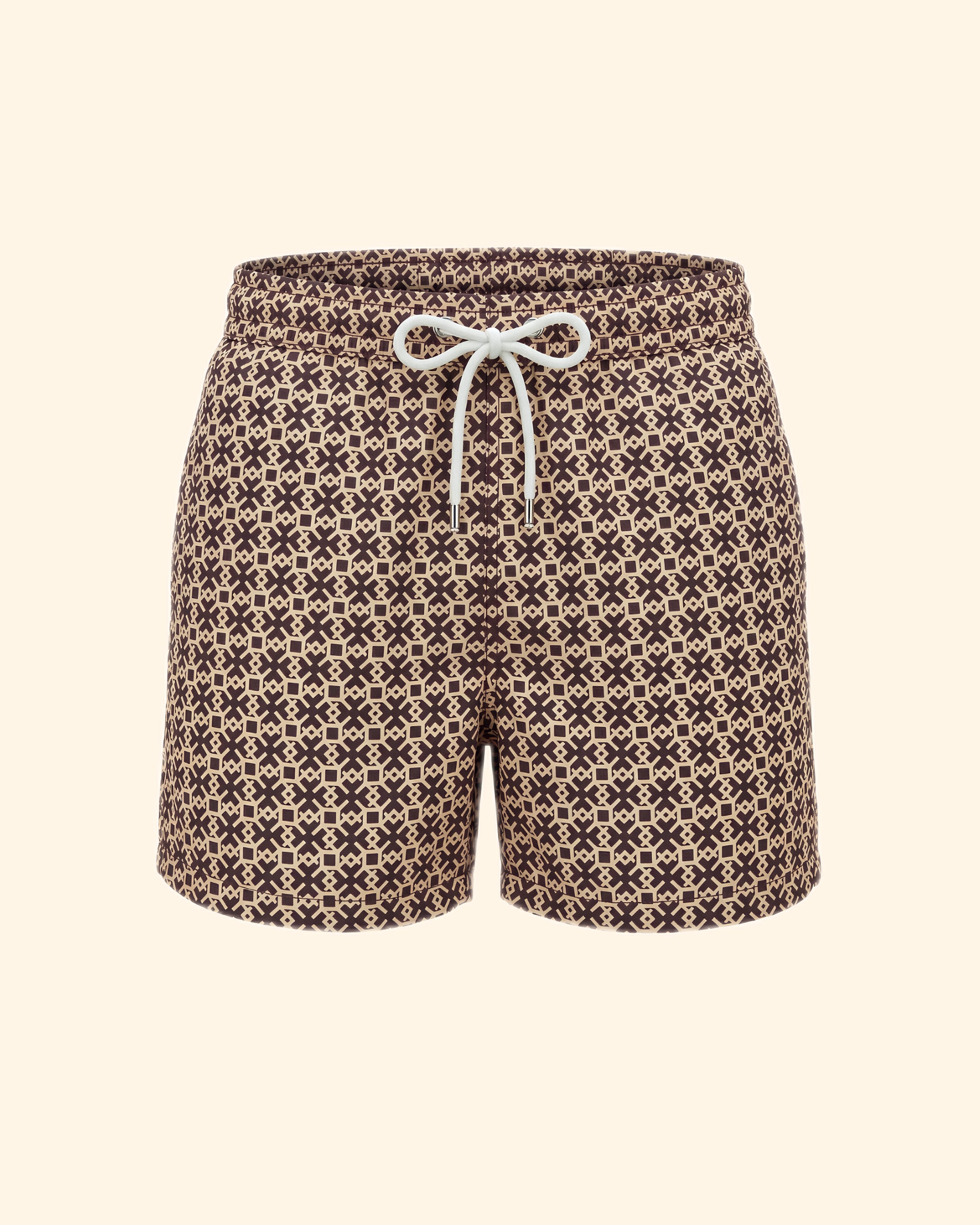 Damasked Print Swimsuit