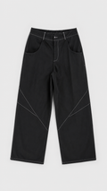 Black Resin Cotton Loose Pant