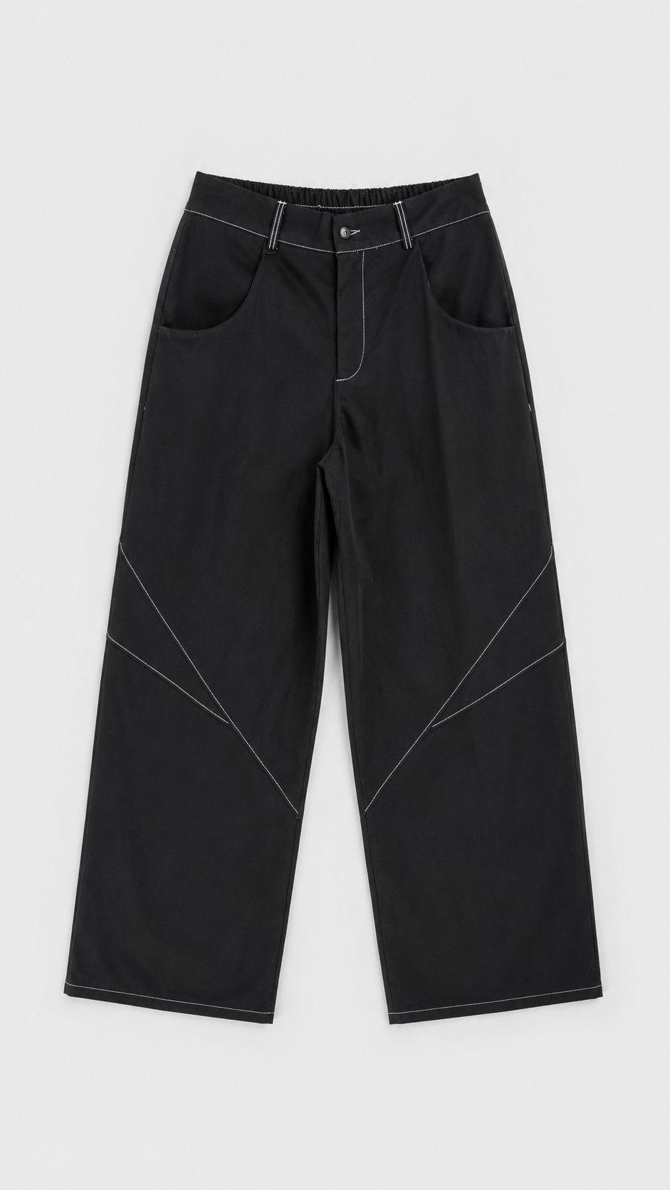 Black Resin Cotton Loose Pant