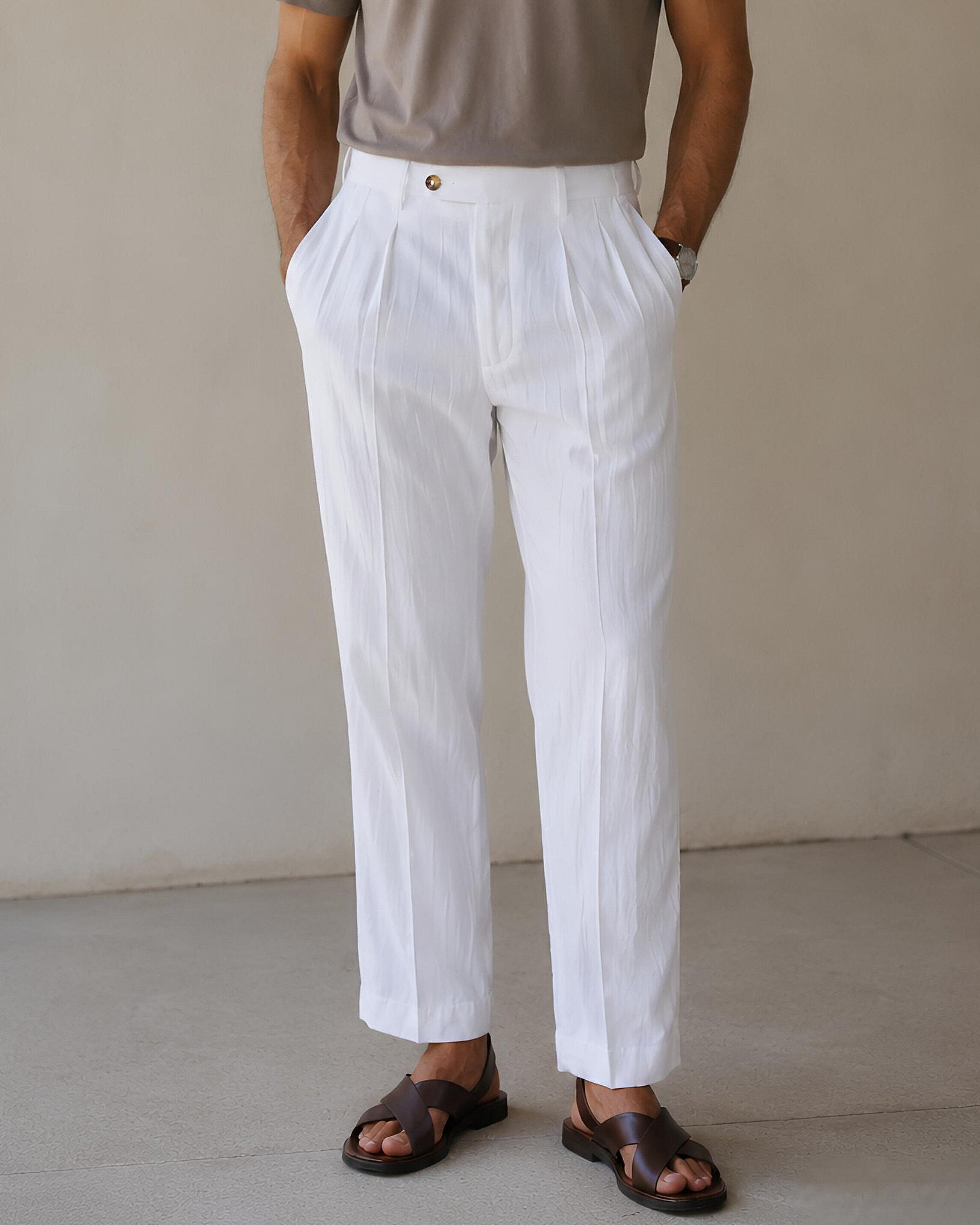 Crinkled Viscose Trousers