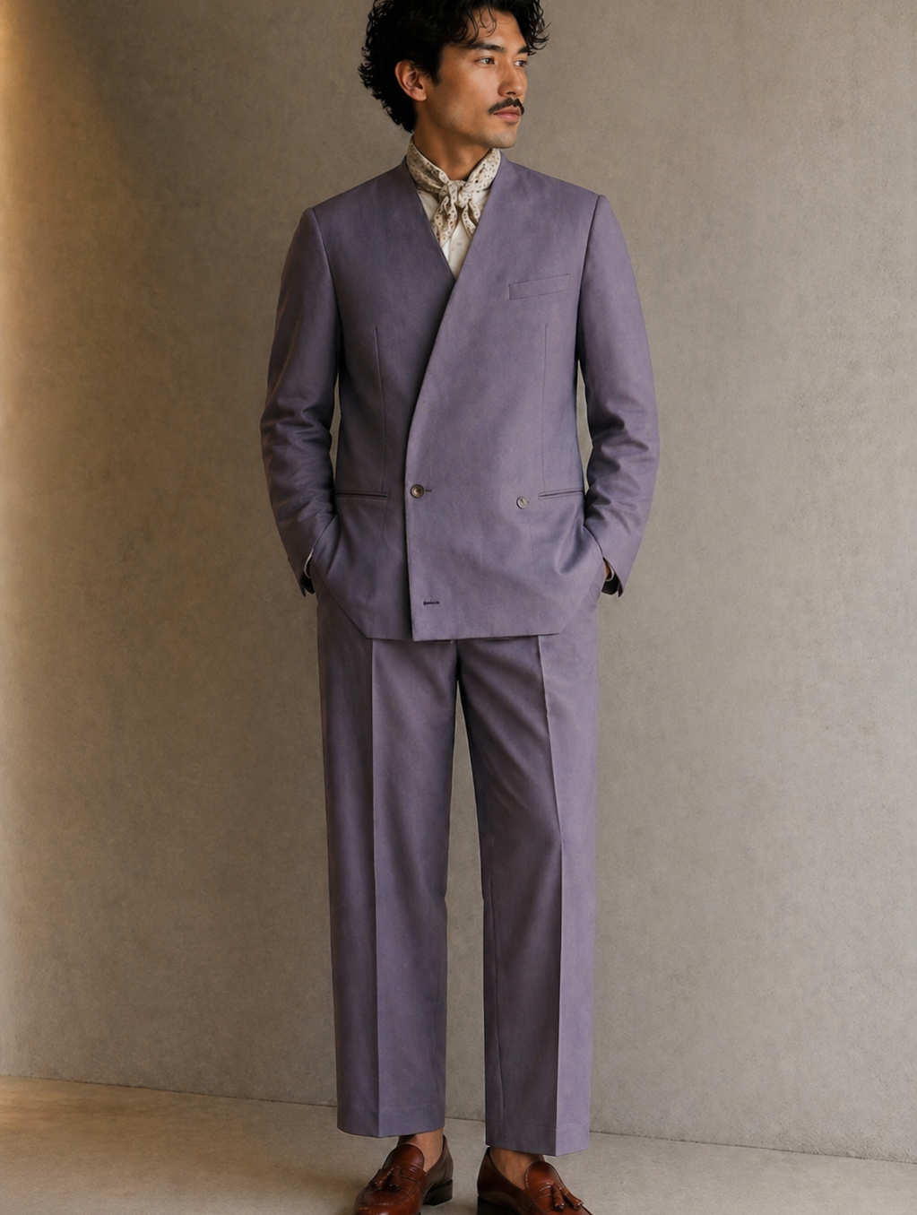 Japanese asymmetrical blazer